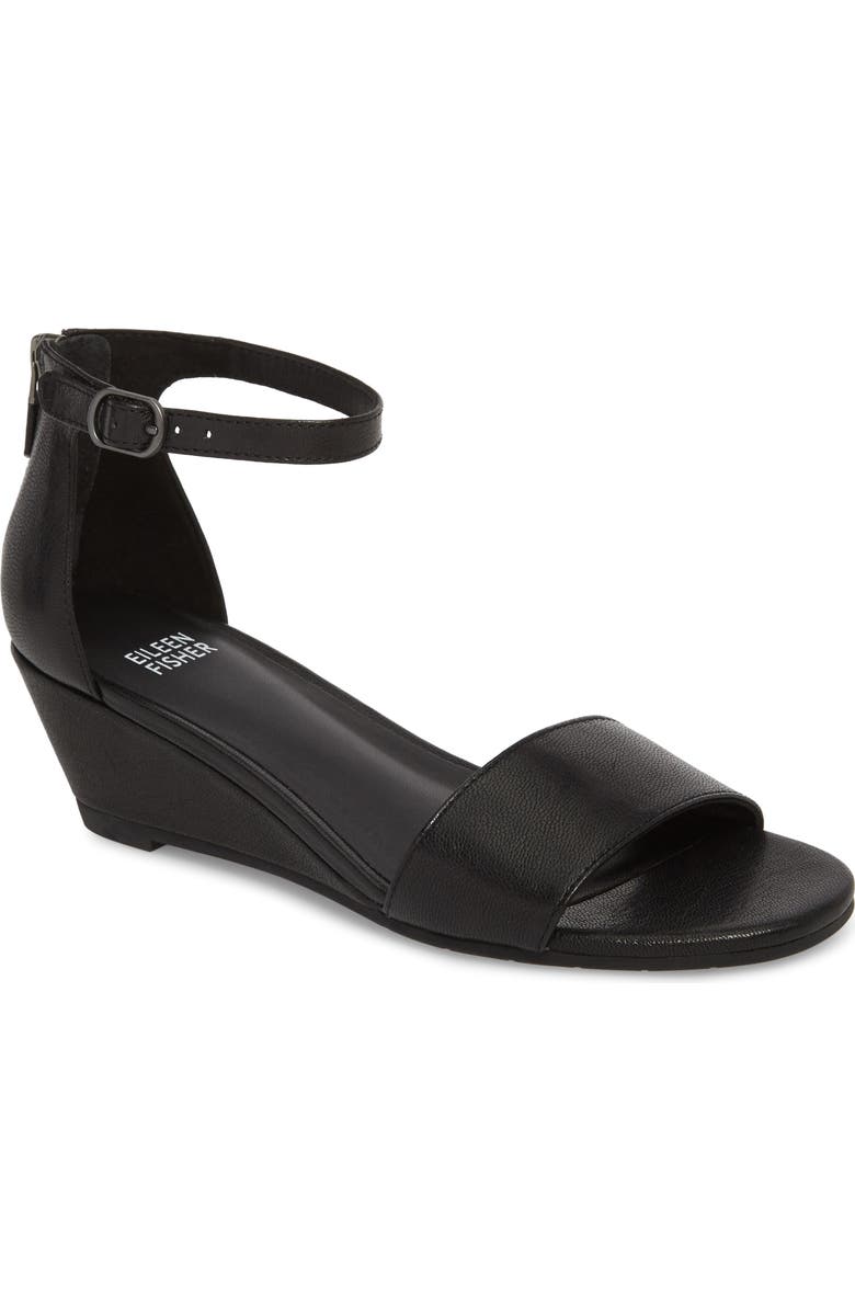 Eileen Fisher Mara Ankle Strap Wedge Sandal, Main, color,