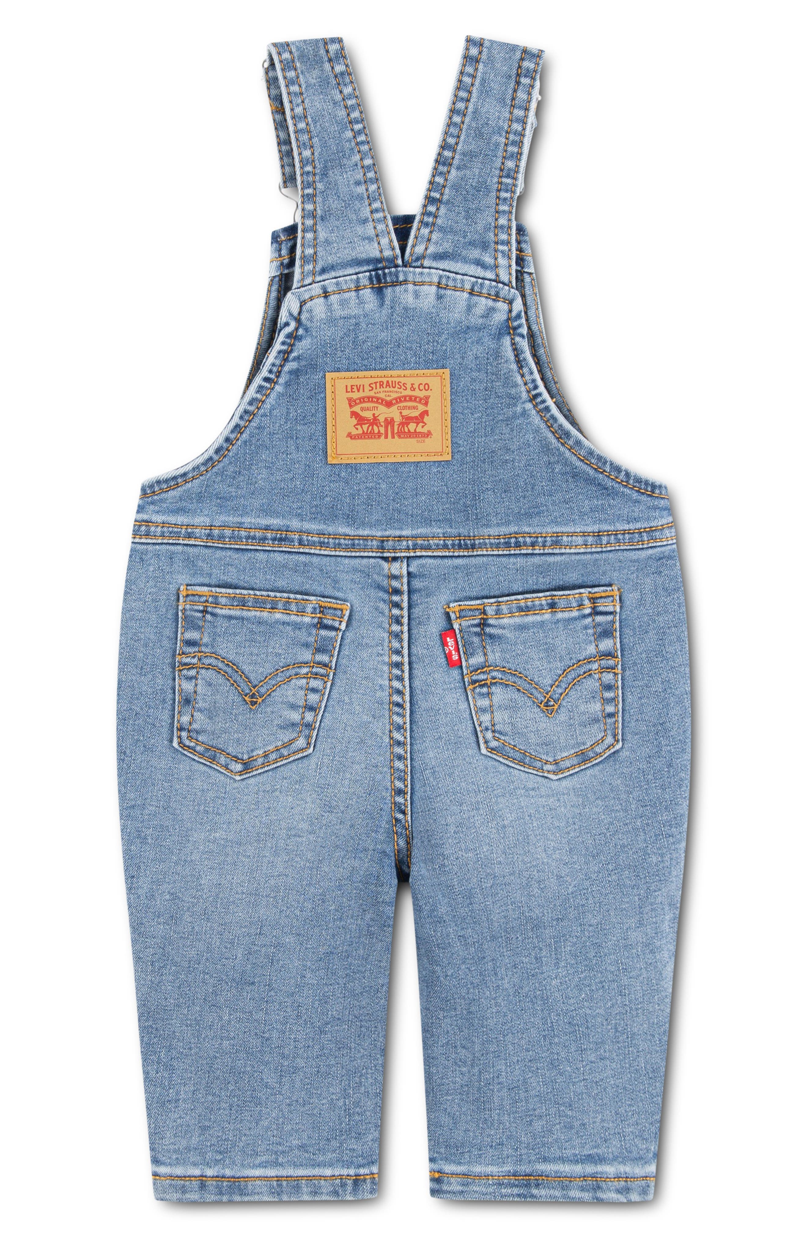 Teddy Bear Appliqué Denim Overalls (Men) | Nordstromrack