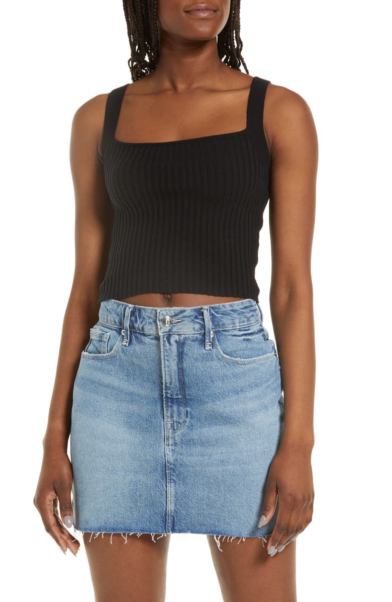 Good American '90s Rib Tank, Main, color, 