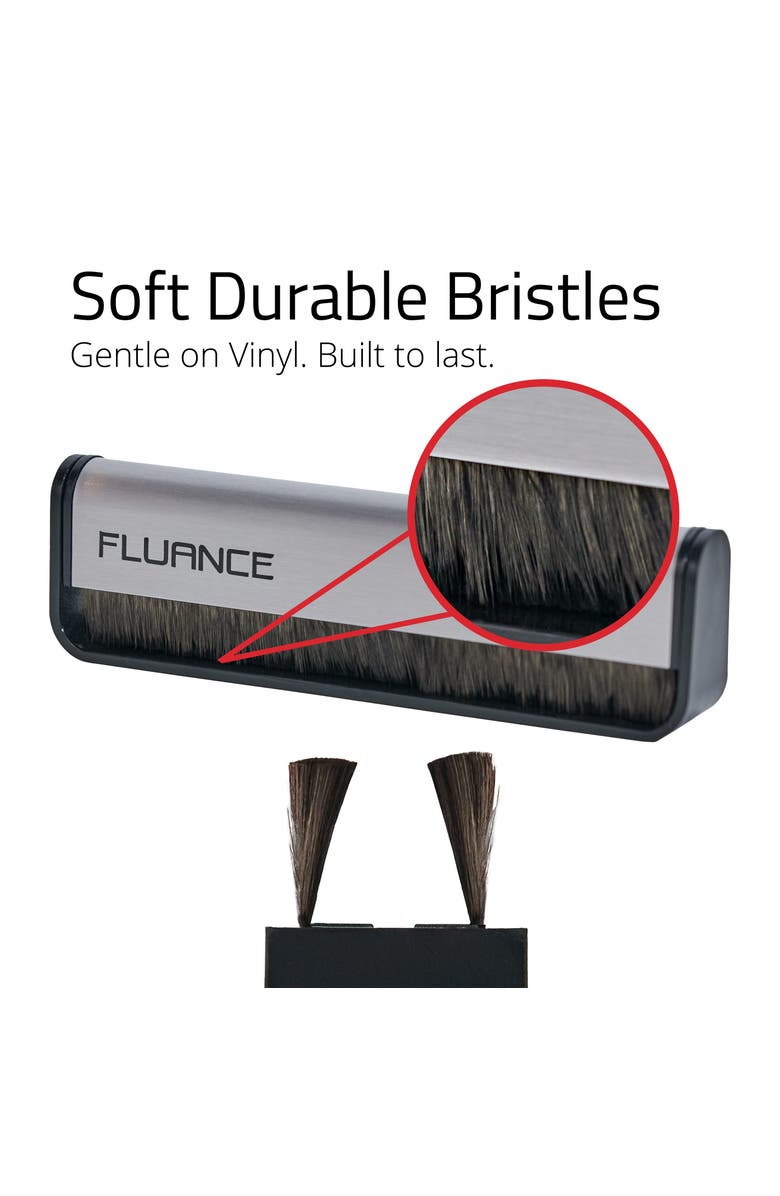 Fluance Anti-Static Carbon Fiber Record Cleaning Brush, Alternate, color, Silver