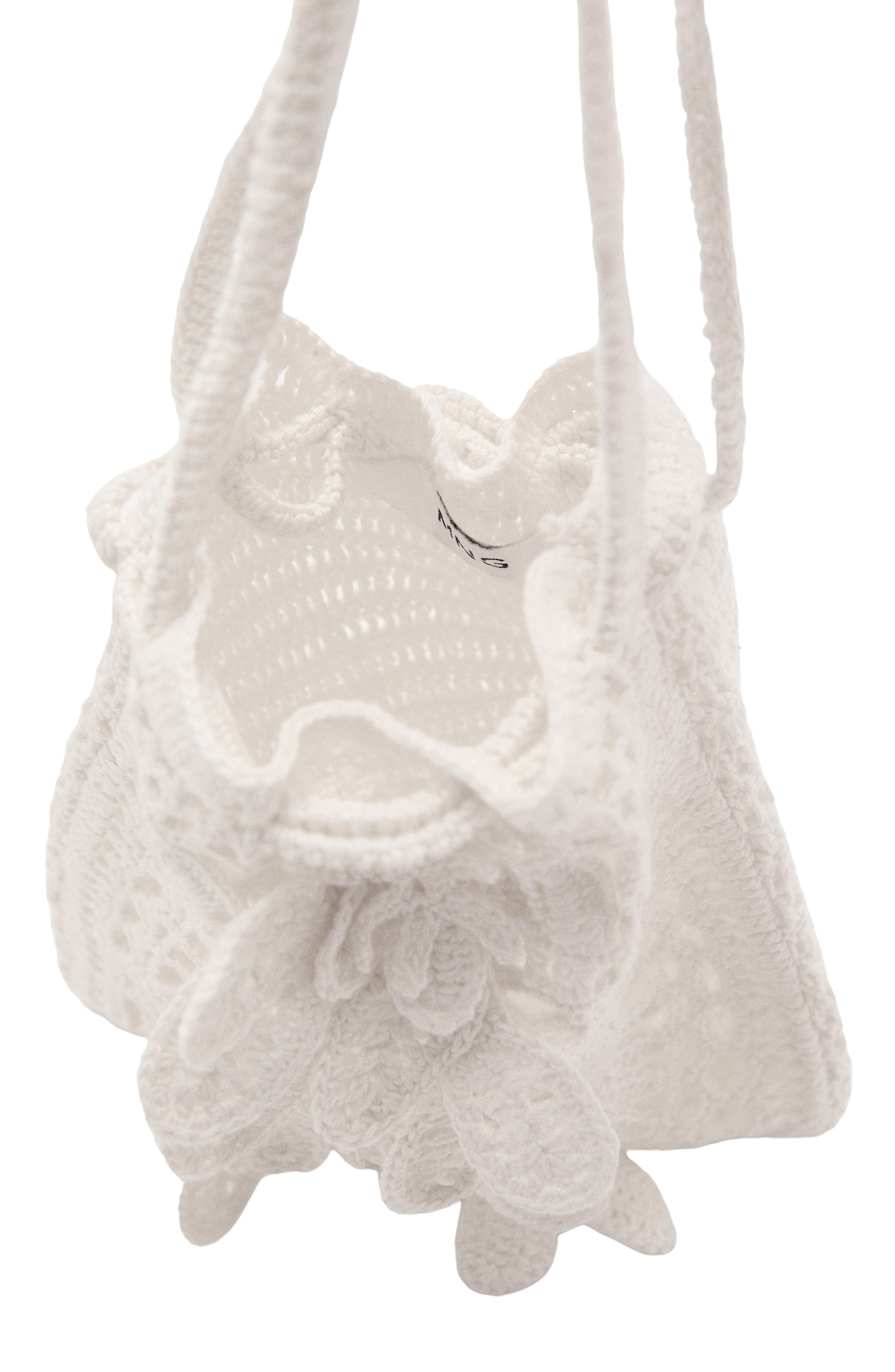 MANGO Crochet Handbag, Alternate, color, 