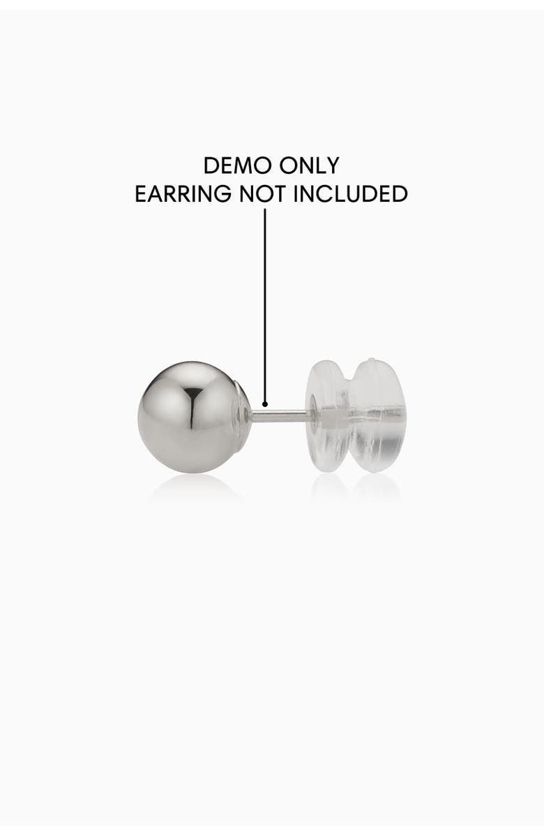 Oradina 14K Gold Hold Me Tight Silicone Earring Backs, Alternate, color, White - Set Of 3 Pairs