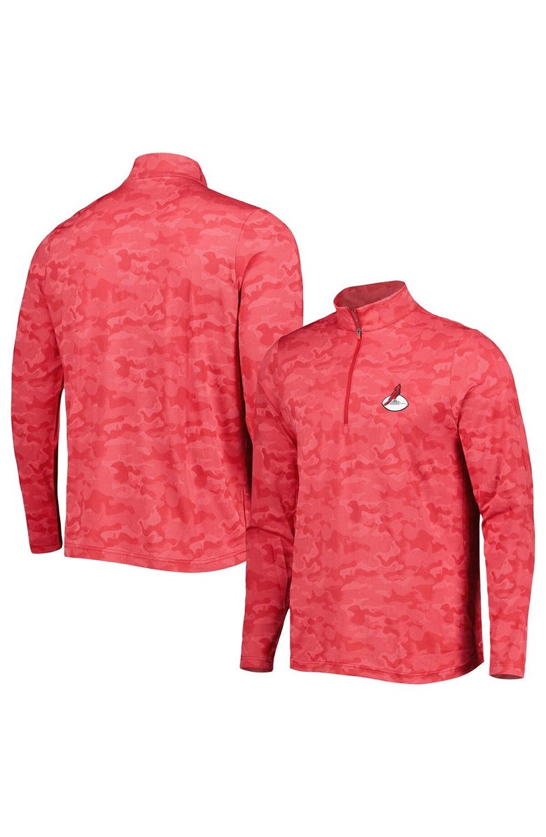 ANTIGUA Men's Antigua Red Arizona Cardinals Brigade Throwback Quarter-Zip Top, Main, color, Red