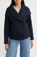 Bernardo Double Breasted Flannel Coat