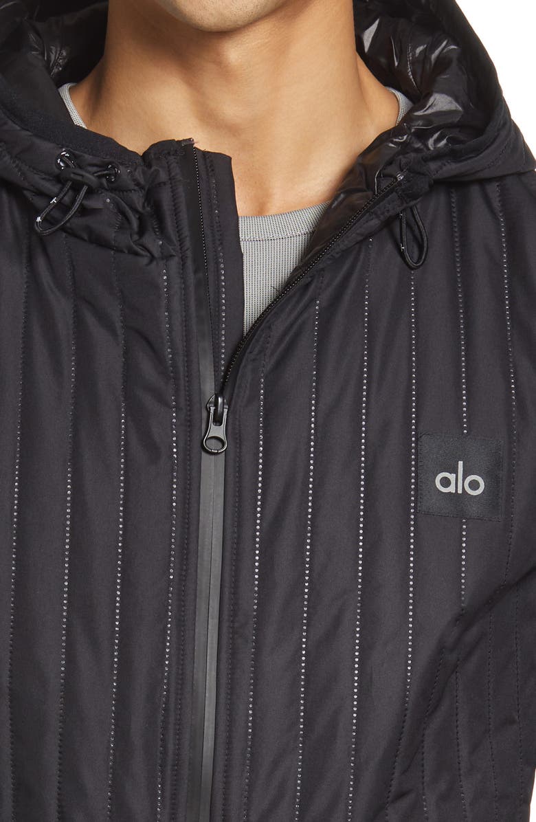 Alo Men's Future Hooded Full Zip Jacket, Alternate, color, 