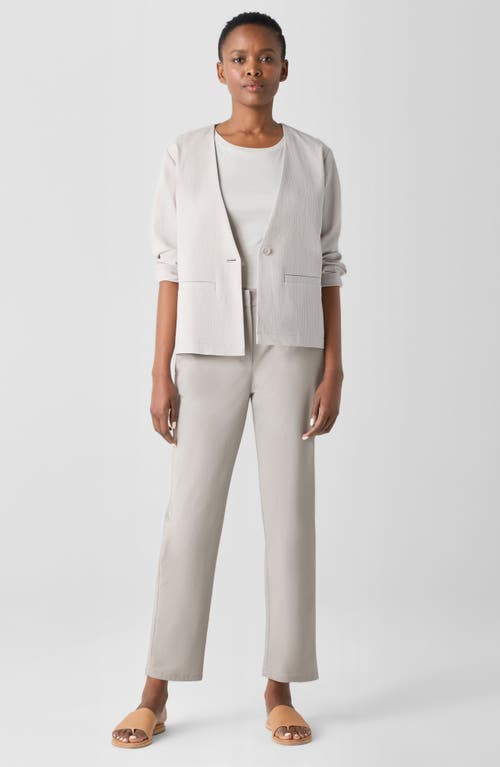 Eileen Fisher High Waist Ankle Tapered Pants In Chalk