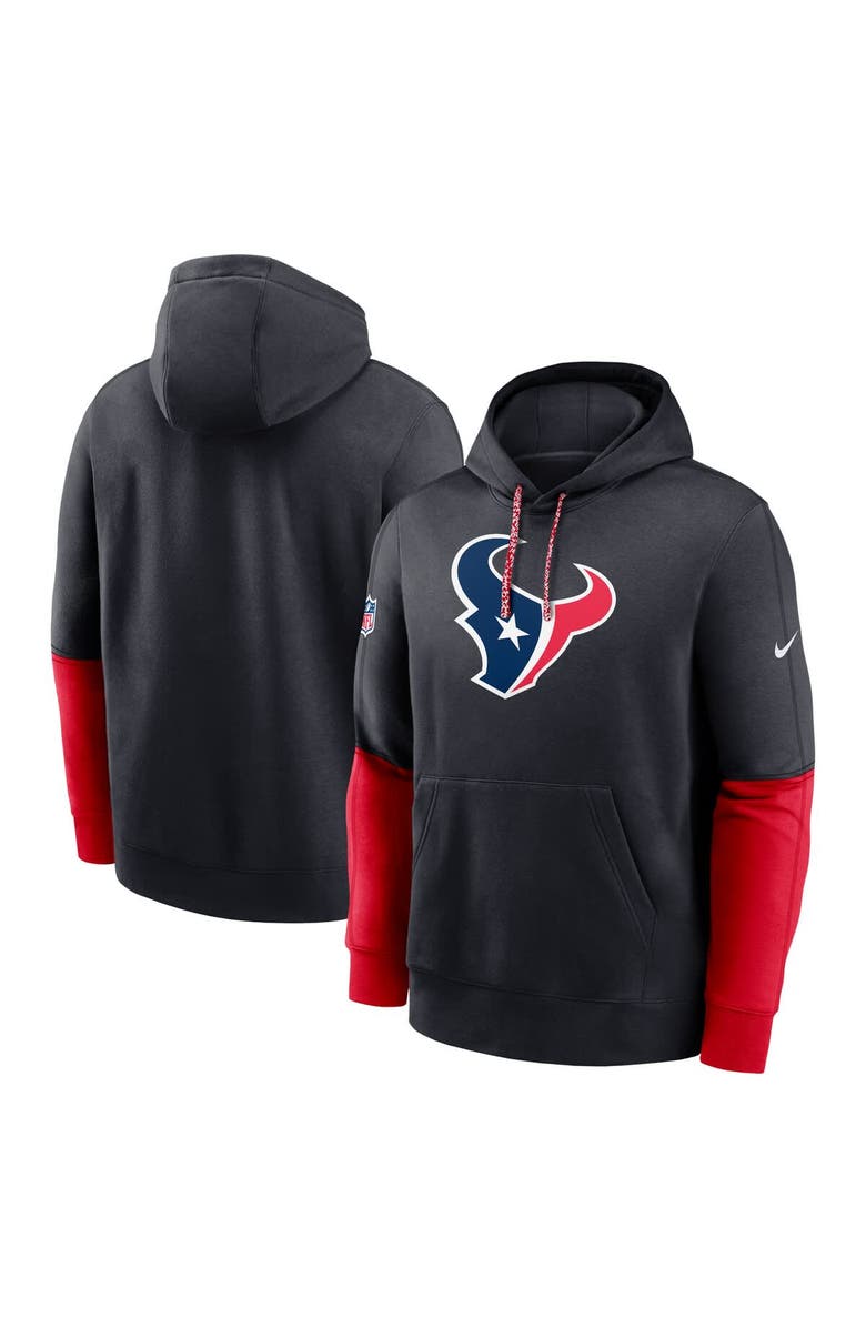 Nike Men's Nike Navy Houston Texans 2024 Sideline Club Pullover Hoodie, Main, color, 
