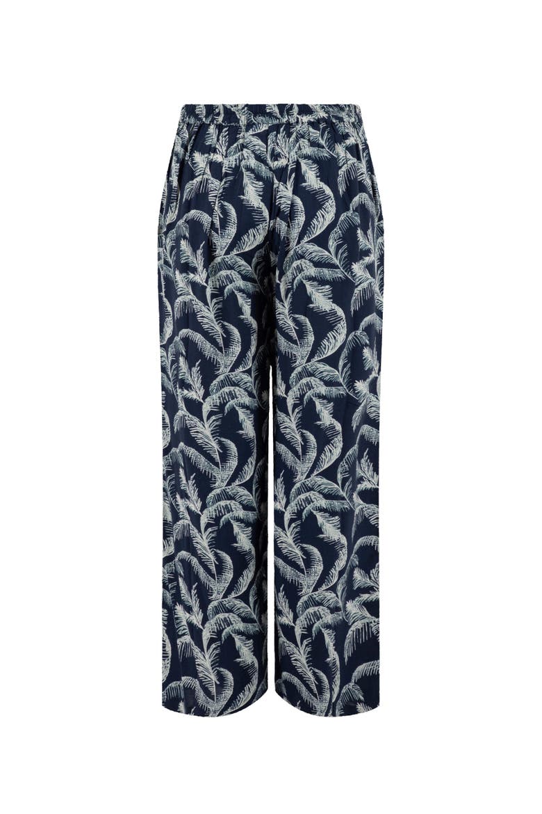 Mounira Printed Wide Leg Trousers, Alternate, color, Ink