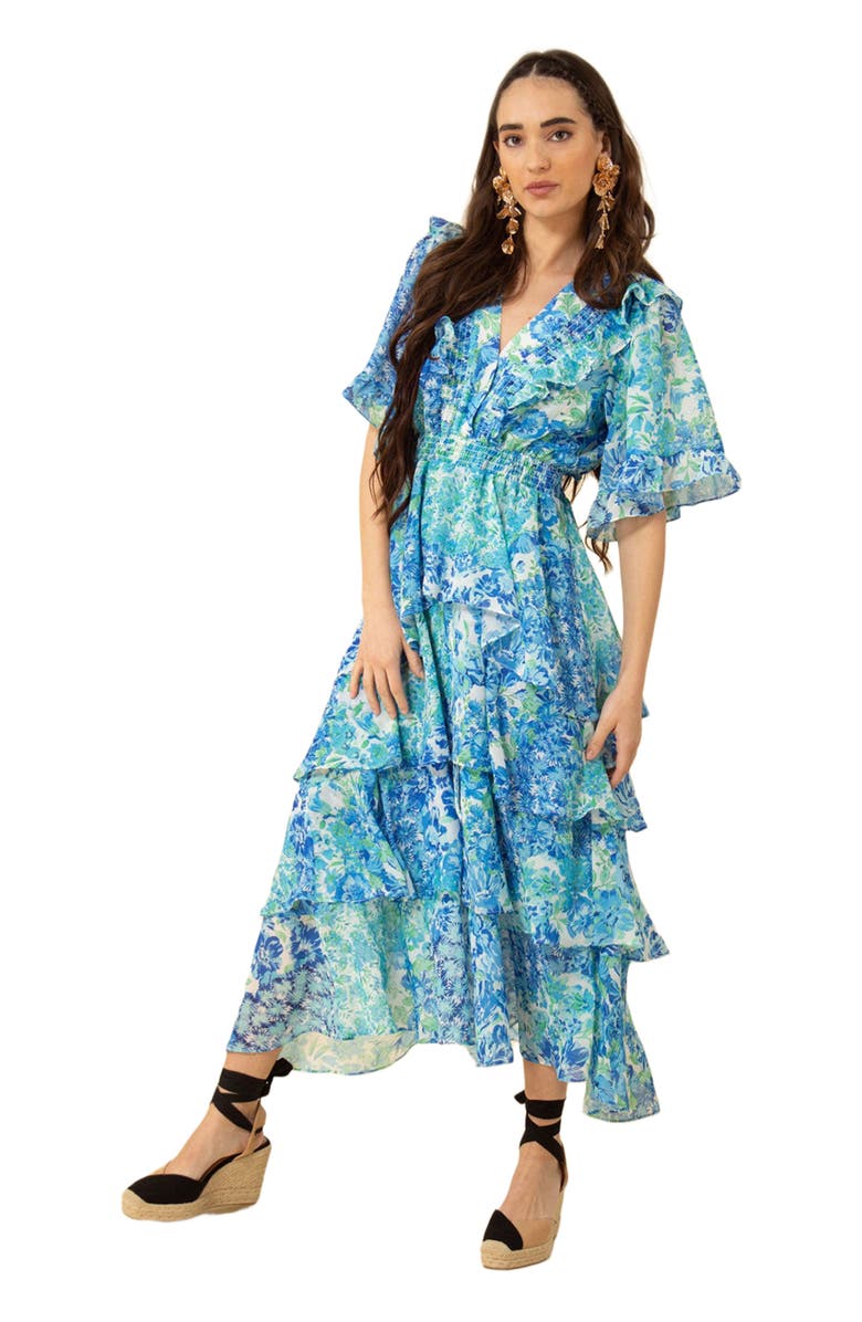 Hale Bob Peyton Tiered Dress, Main, color, 