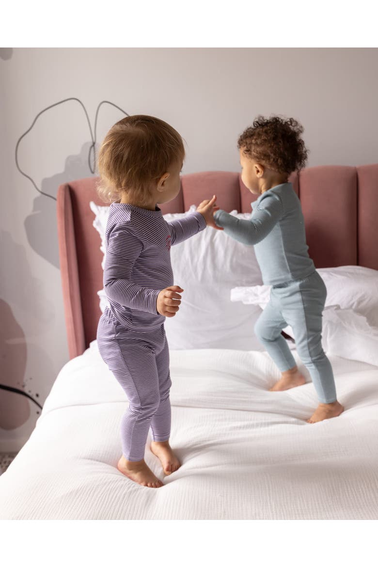 Kid's Mini-Stripe Generation Pajama Set, Alternate, color, Berry
