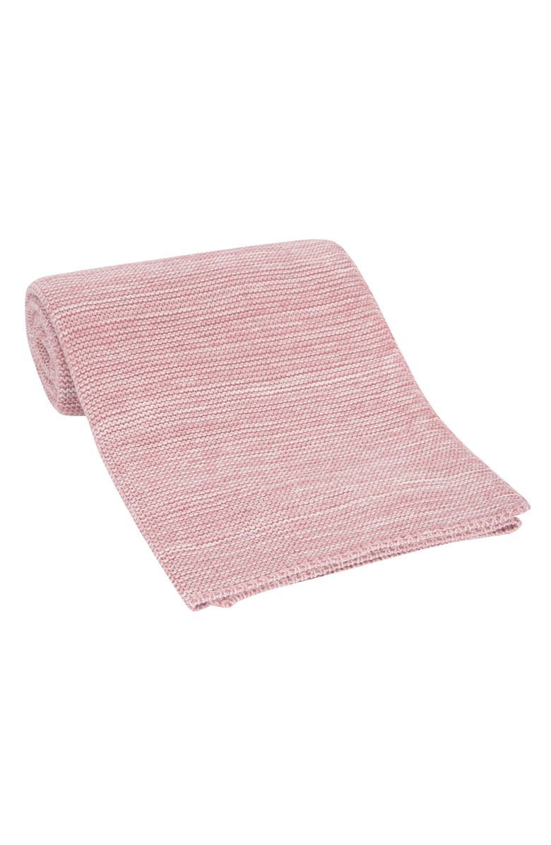 Lambs & Ivy Signature 100% Cotton Marl Textured Knit Baby Blanket, Alternate, color, Pink