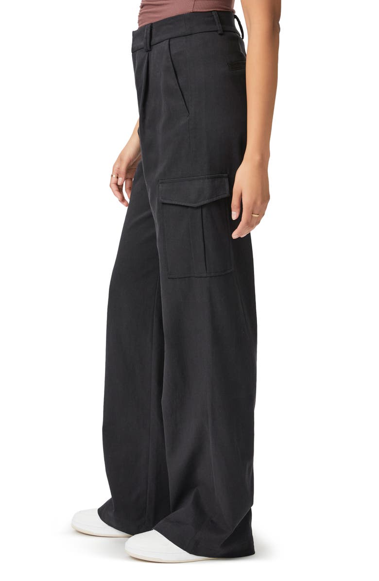 PAIGE Nashville Wide Leg Pants, Alternate, color, Black