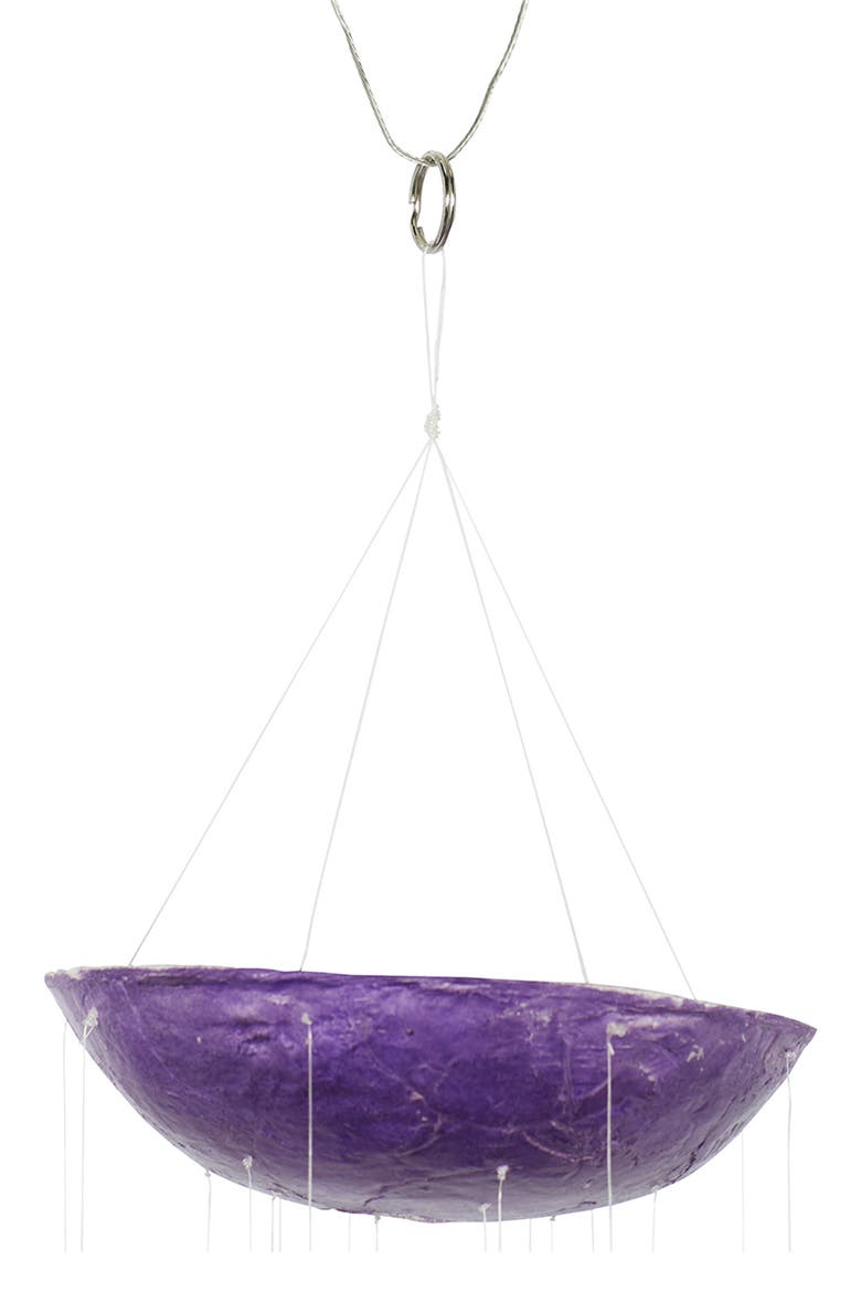 Purple Capiz Shell Waterfall Windchime, Alternate, color, PURPLE