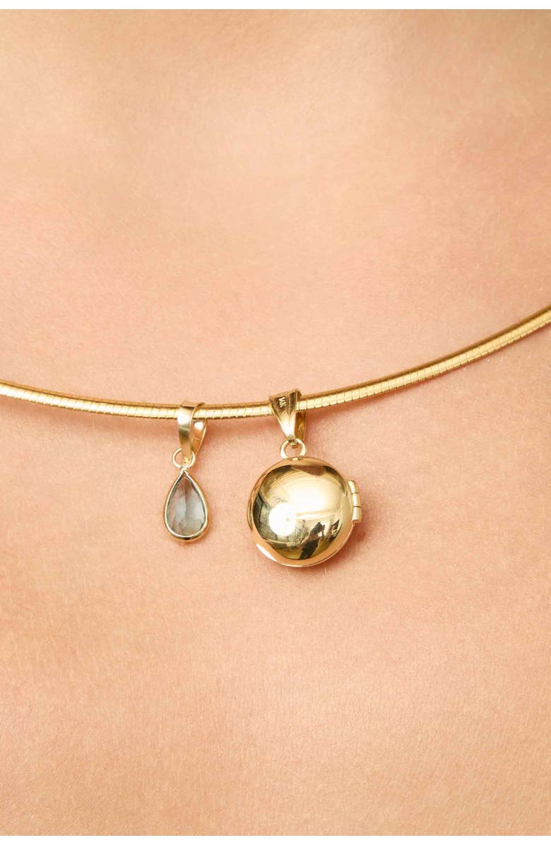 Oradina 14K Yellow Gold Lock It Up Round Locket, Alternate, color, Yellow Gold