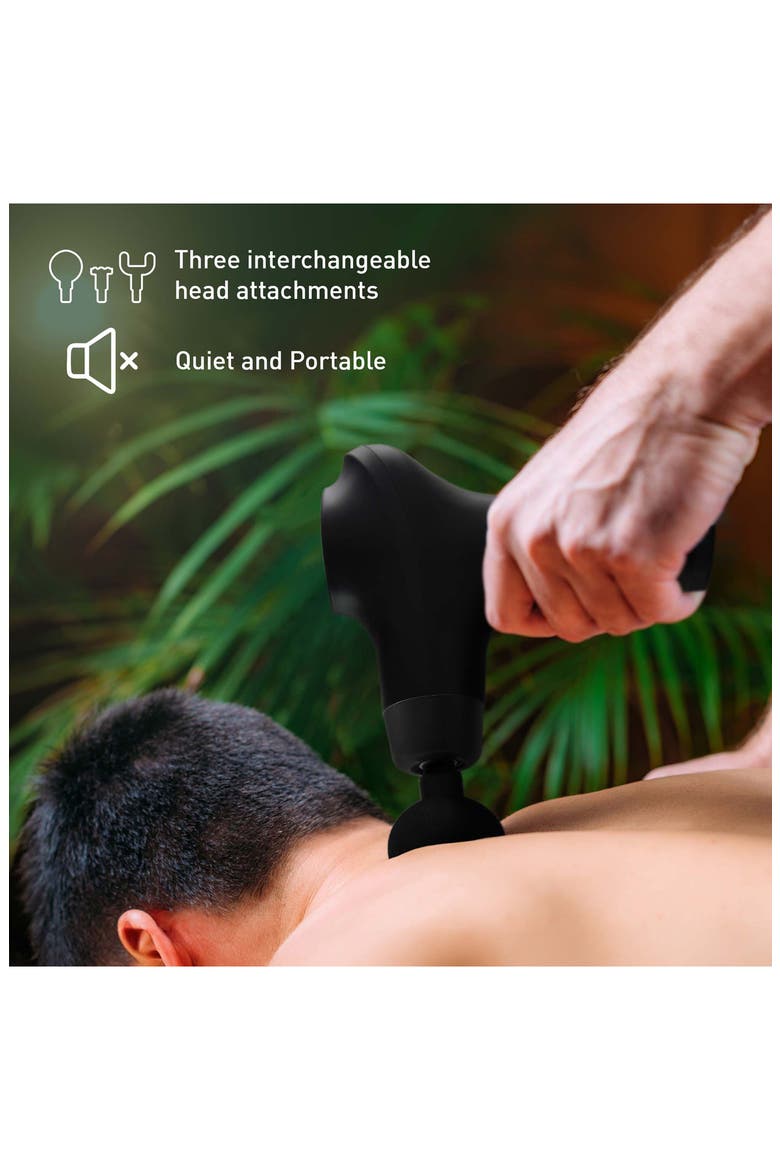 3-Speed Massage Gun, Alternate, color, BLACK
