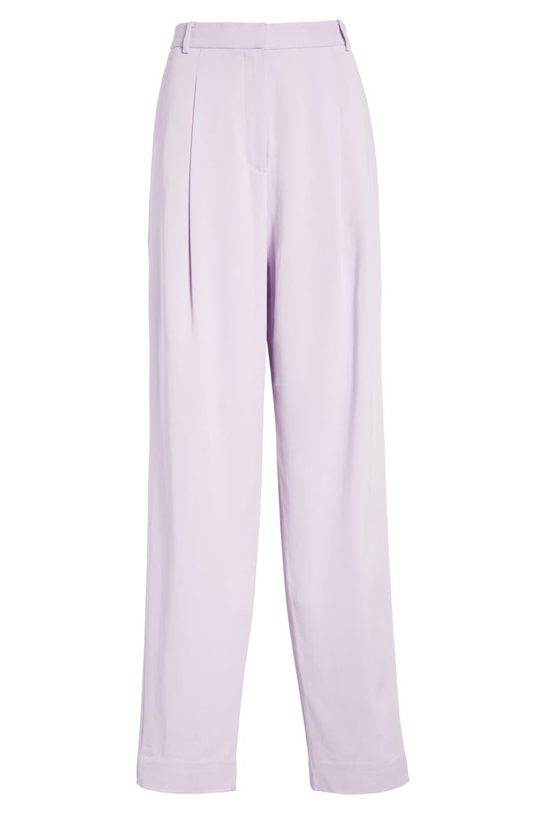 Sculpted Pleat Front Suit Pants, Alternate, color, LAVENDER