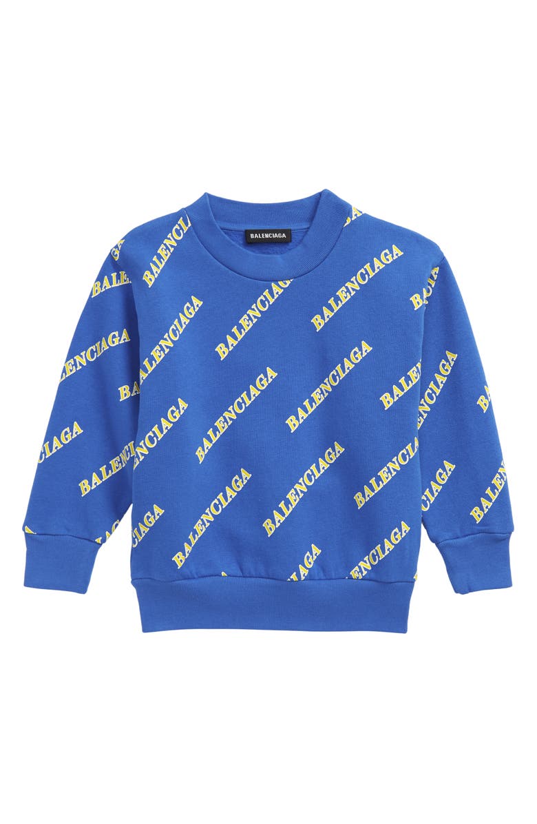 Balenciaga Kids' Sporty Logo Sweatshirt, Main, color, 