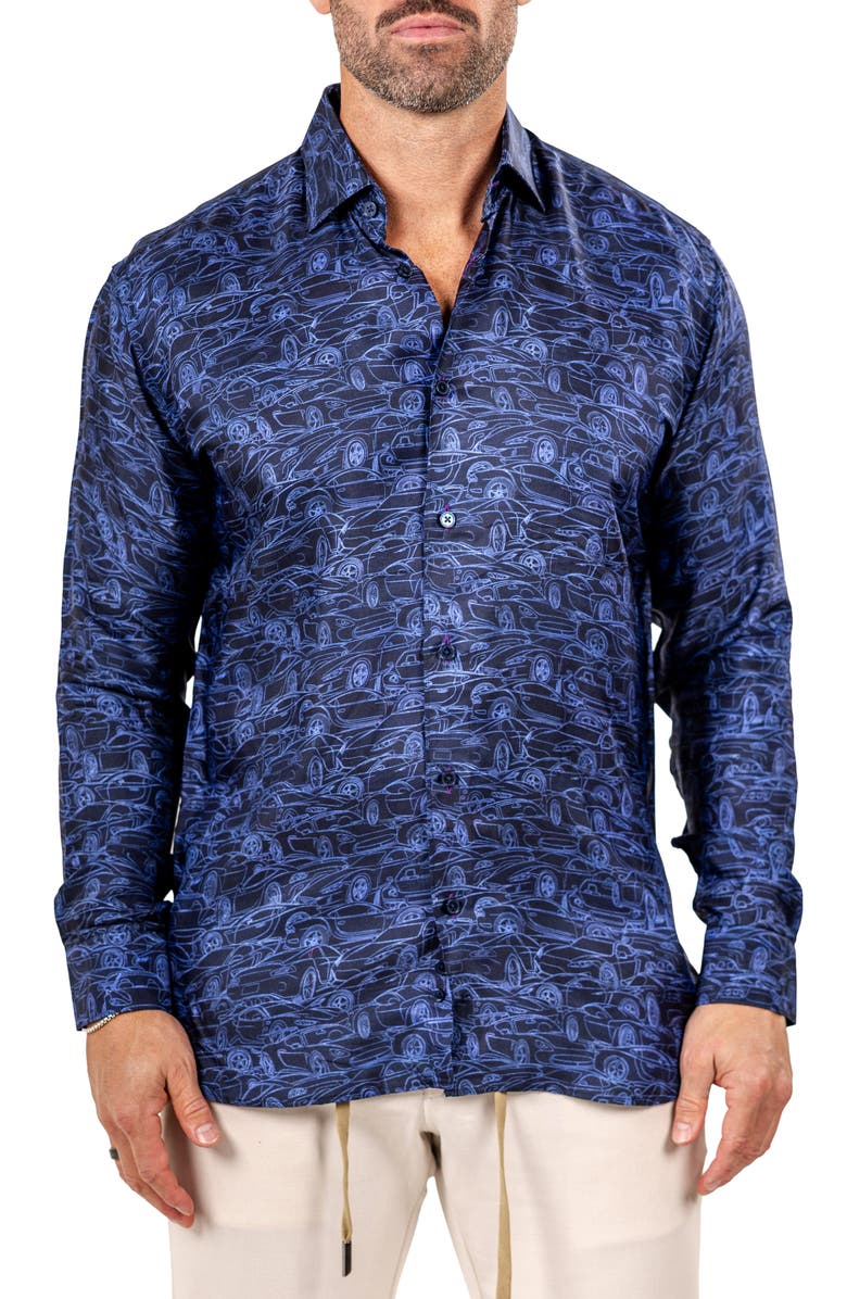 Maceoo Fibonacci Marthy Contemporary Fit Button-Up Shirt, Main, color, 