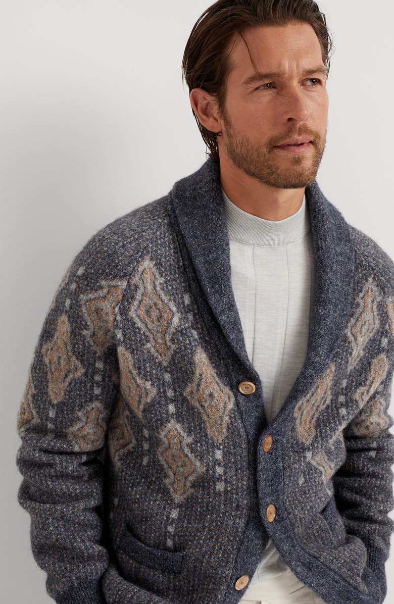 Brunello Cucinelli Jacquard cardigan, Alternate, color, 