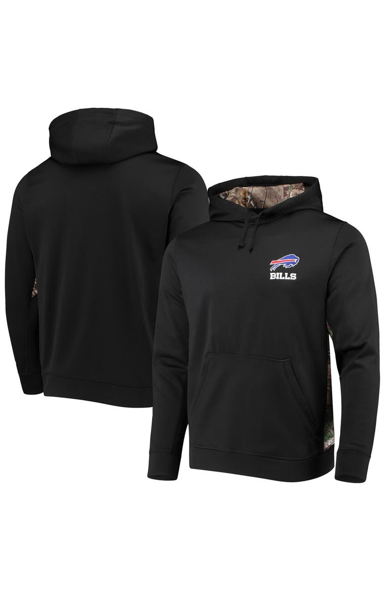 DUNBROOKE Men's Dunbrooke Black/Realtree Camo Buffalo Bills Logo Ranger Pullover Hoodie, Main, color, Black