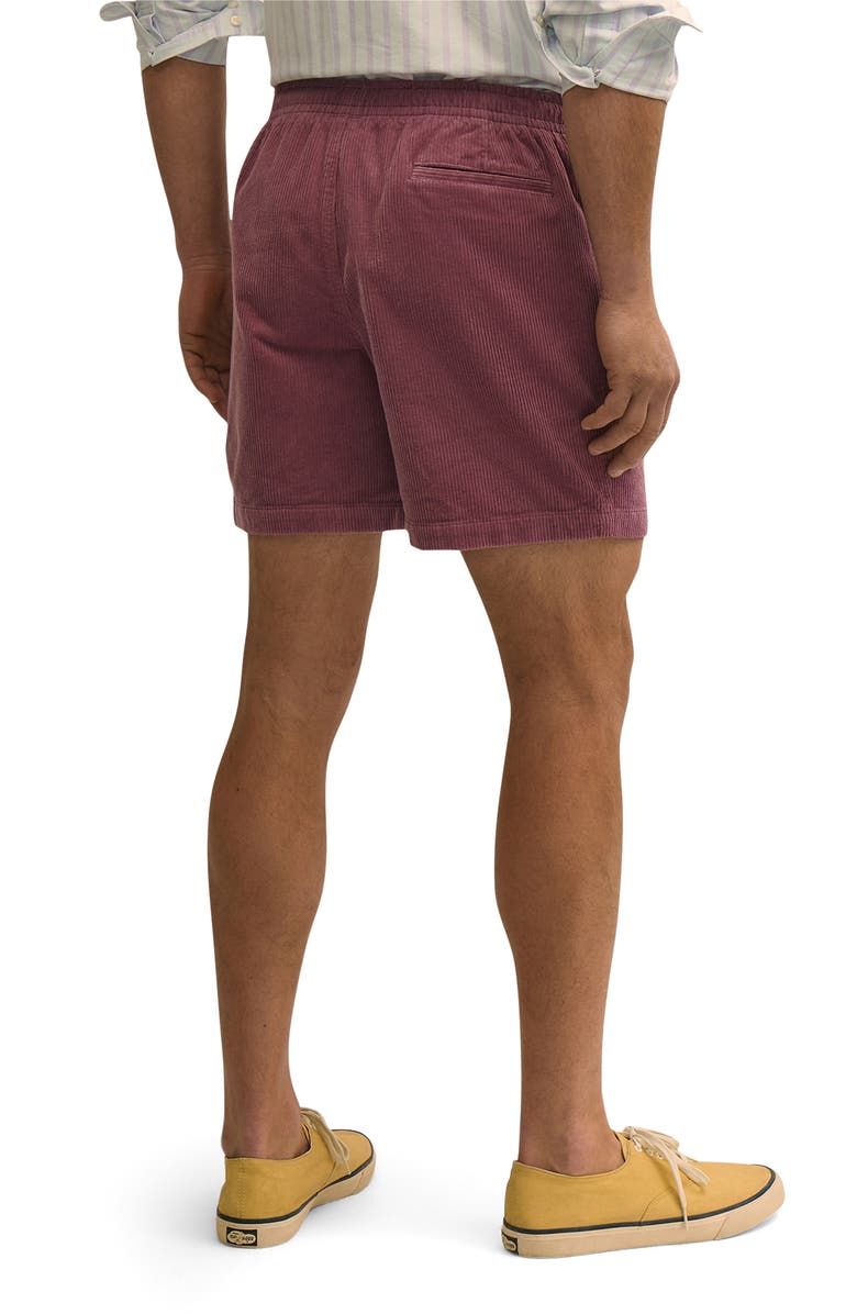 Brooks Brothers Corduroy Drawstring Shorts, Alternate, color, Grape Nectar
