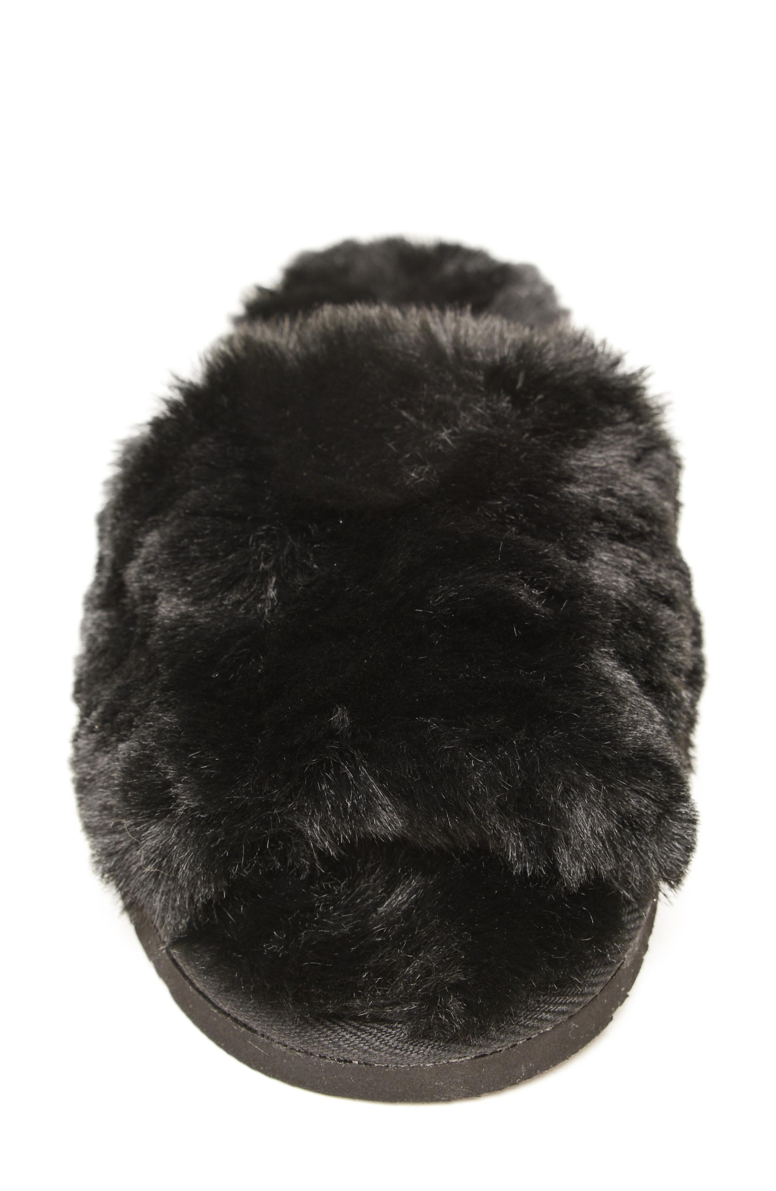 Minnetonka Eileen Faux Fur Slide Slipper, Alternate, color, 