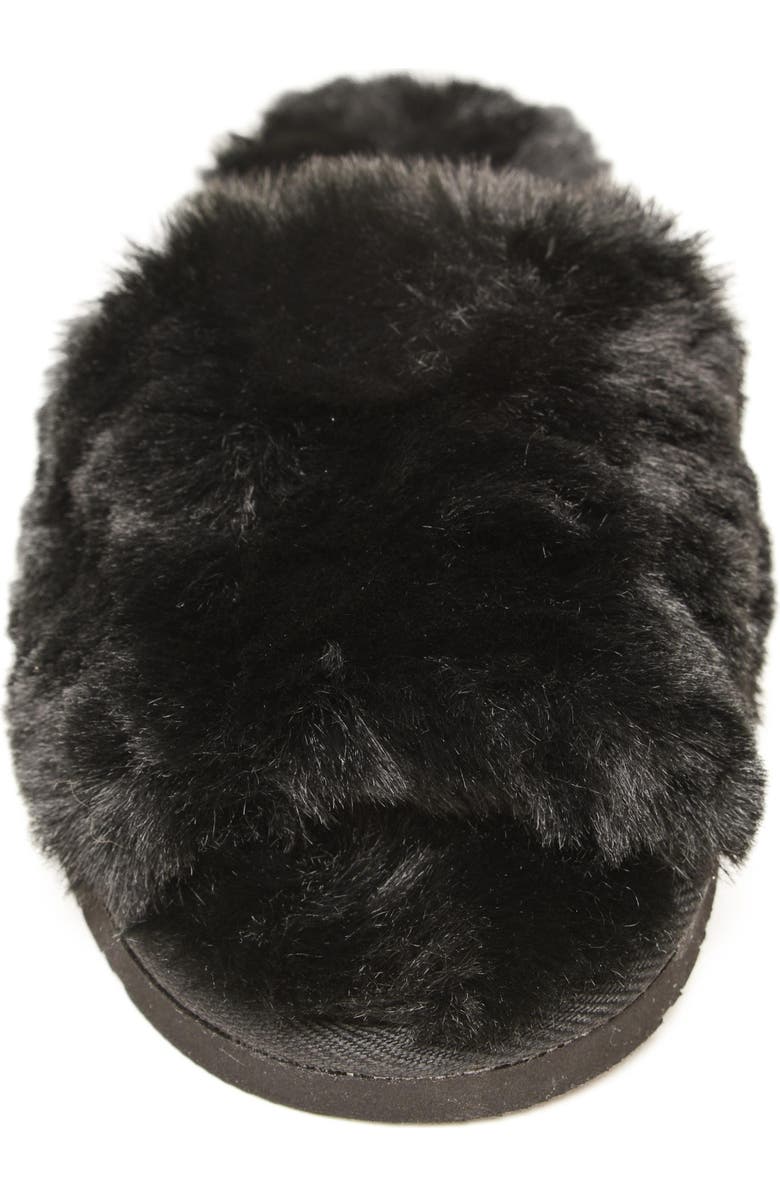 Minnetonka Eileen Faux Fur Slide Slipper, Alternate, color,