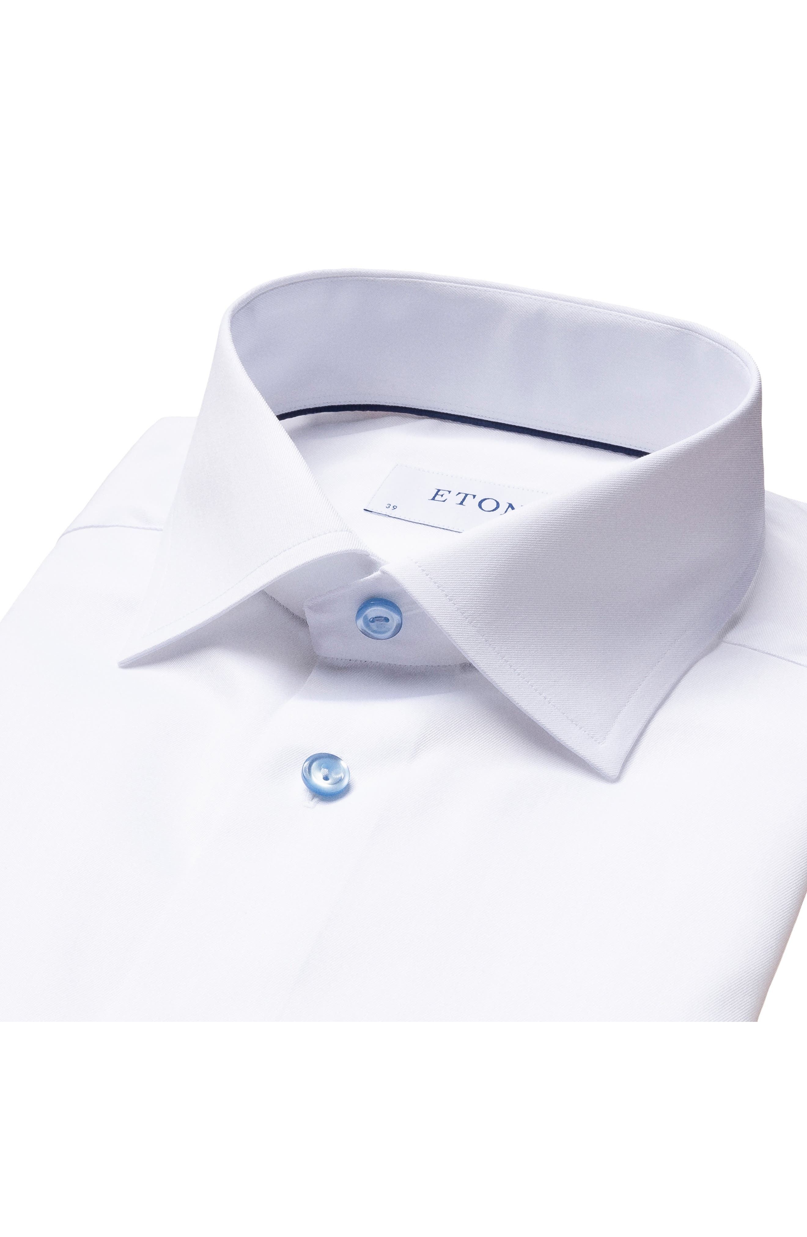 eton men's contemporary fit twill dress shirt reviews Eton Men's Contemporary-Fit Fine Striped Twill Shirt - Blue
