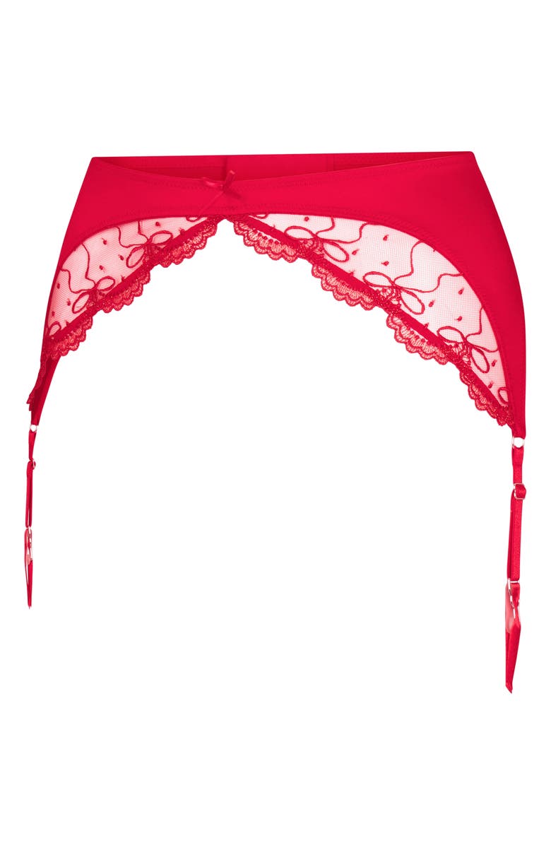 SAVAGE X FENTY Loveline Garter Belt, Alternate, color, Timeless Red