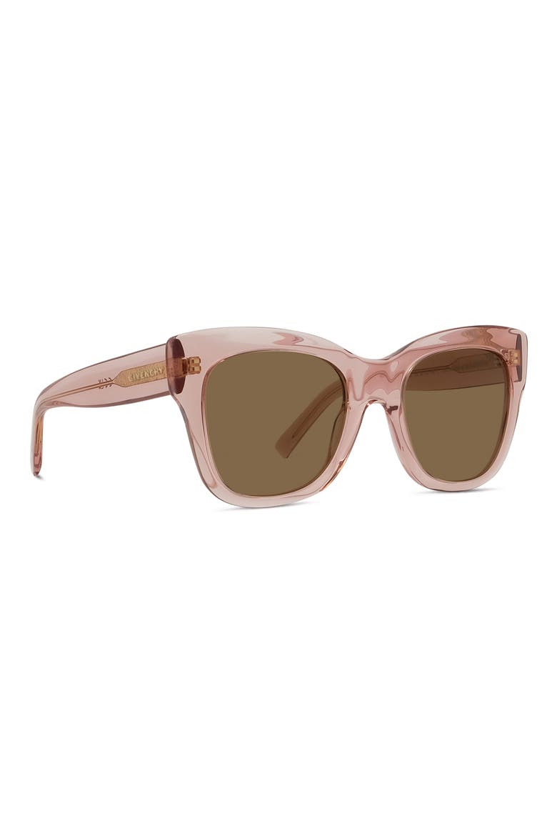 City 53mm Geometric Sunglasses, Alternate, color, SHINY PINK / BROWN