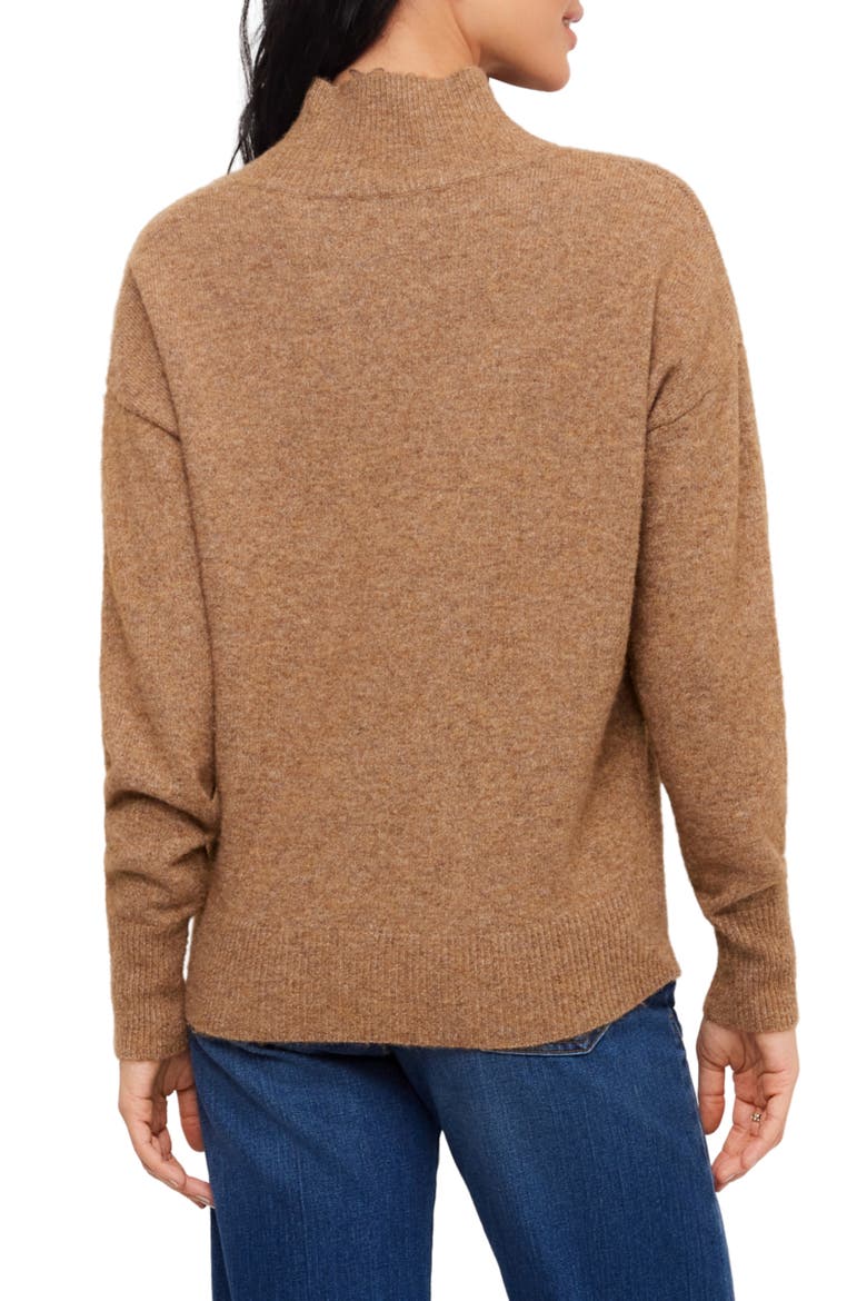 Crossover Shawl Collar Sweater, Alternate, color, CAMEL