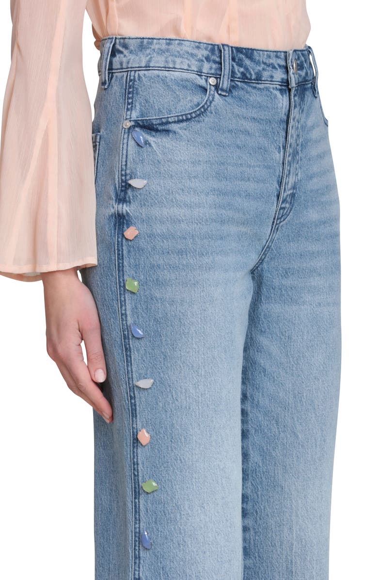Avec Les Filles Stone Detail Jeans, Alternate, color, Flutter Wash