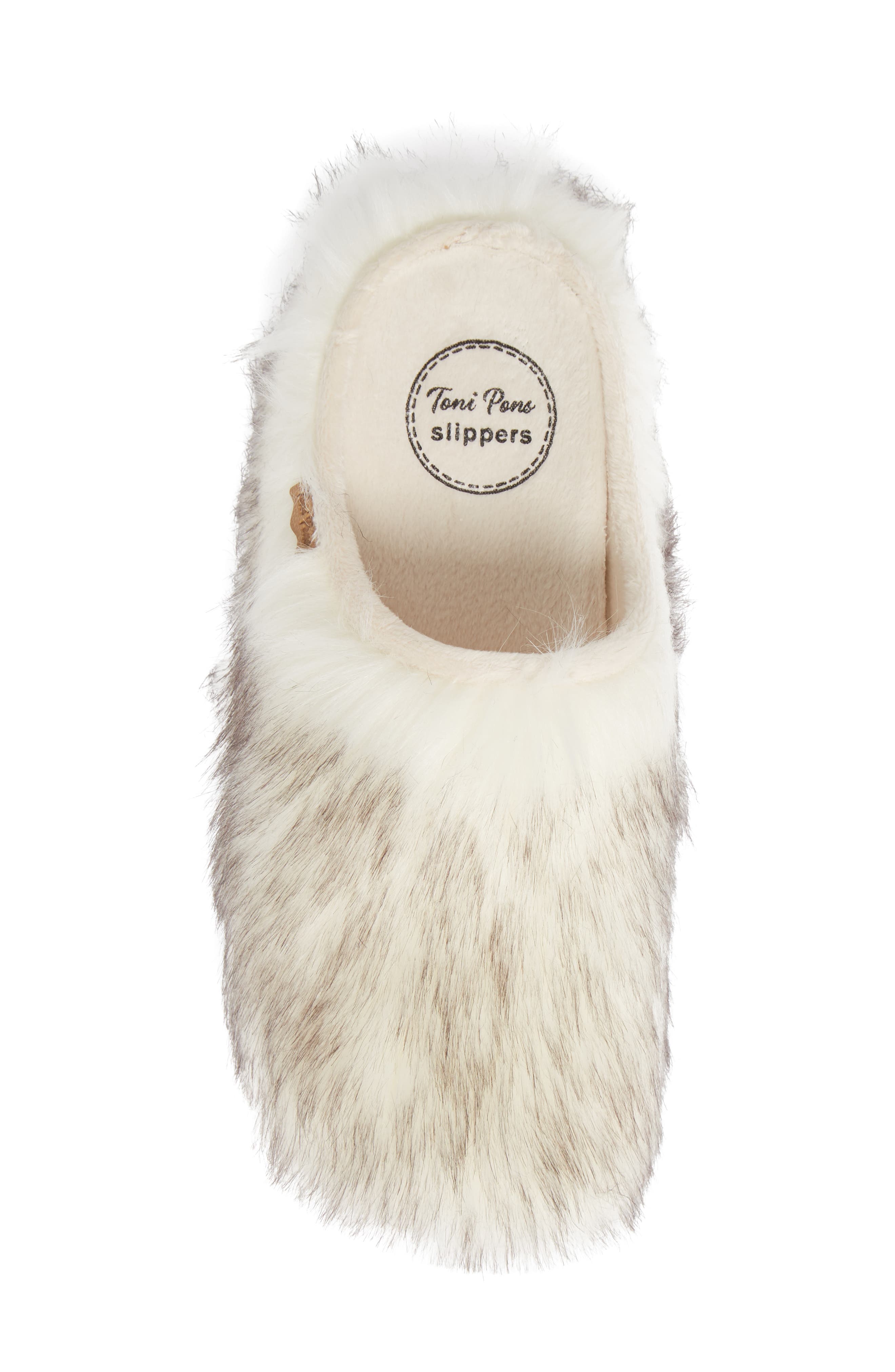 Toni Pons Maui Faux Fur Slipper, Alternate, color, Husky