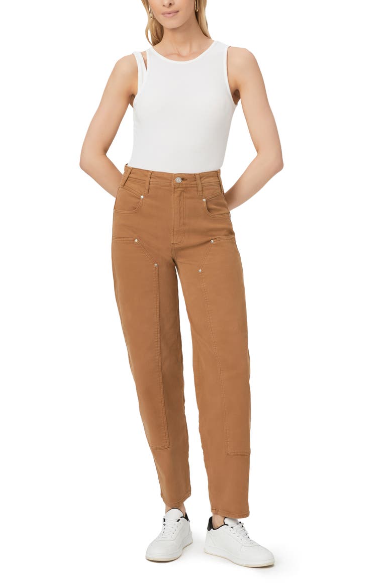 Alexis Workwear High Waist Barrel Pants, Alternate, color, VINTAGE MILK COCOA