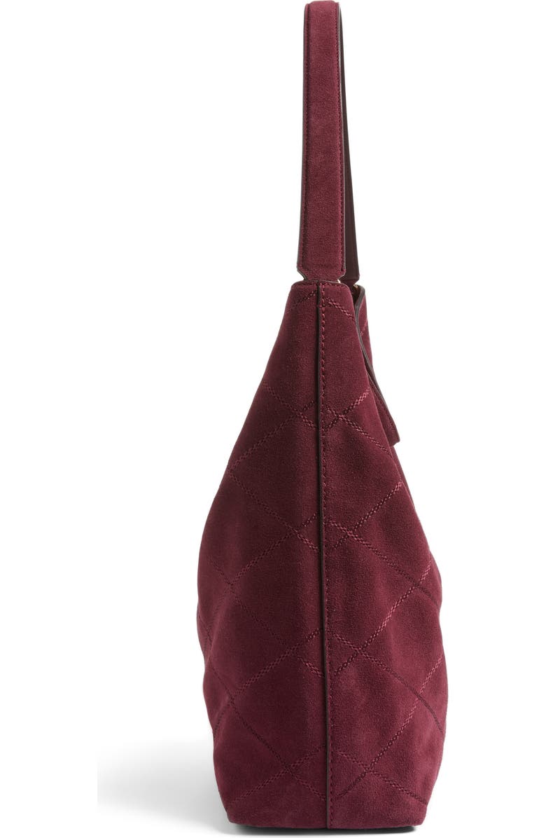 Tory Burch Frida Stitched Suede Hobo, Alternate, color,