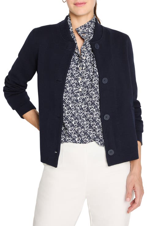 NIC+ZOE Knit Bomber Jacket (Petite)