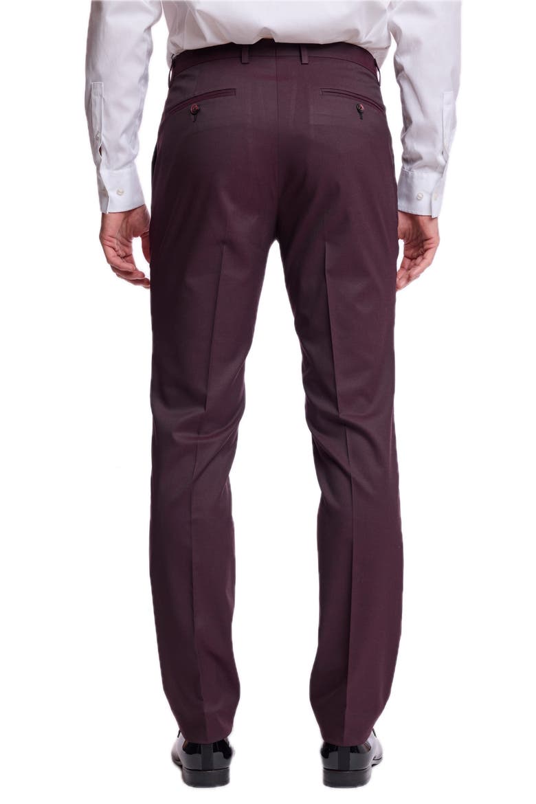 Slim Downing Pants, Alternate, color, DEEP BURGUNDY