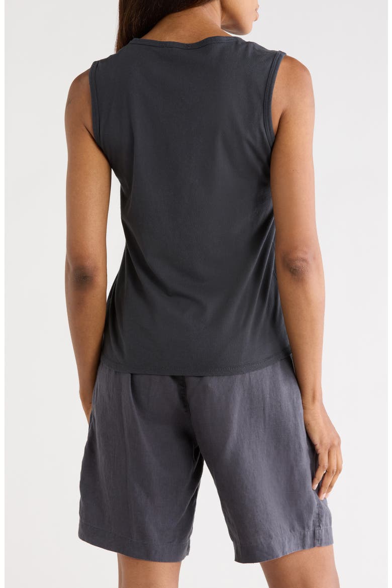 V-Neck Cotton Tank, Alternate, color, ASPHALT