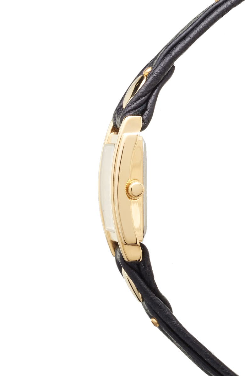 La Mer Collections Studded Leather Wrap Watch, 19mm, Alternate, color, 