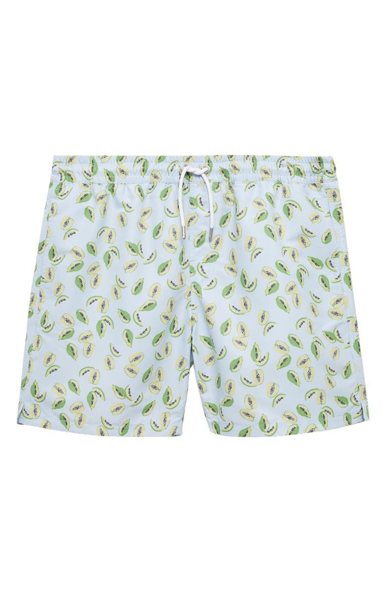 MANGO Fruits Swim Trunks, Alternate, color, Sky Blue