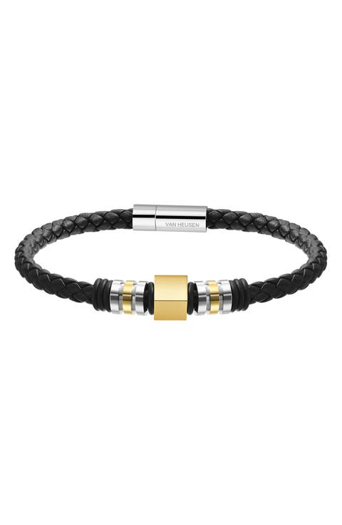 Men's Ornament Leather Bracelet