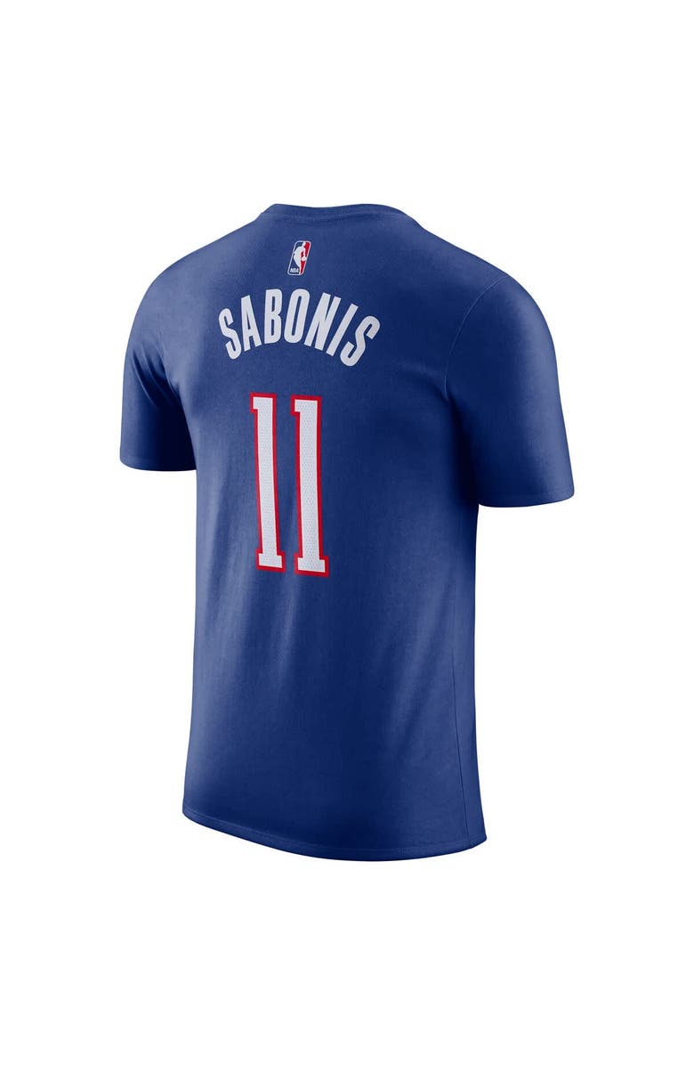 Nike Men's Nike Domantas Sabonis Blue Sacramento Kings 2024/25 City Edition Name & Number T-Shirt, Alternate, color, 