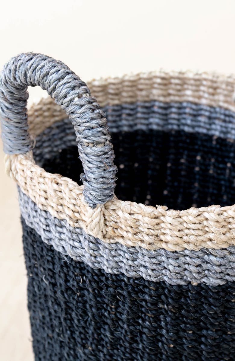 LIKHA Cylinder Vase Basket with Handles, Alternate, color, Black