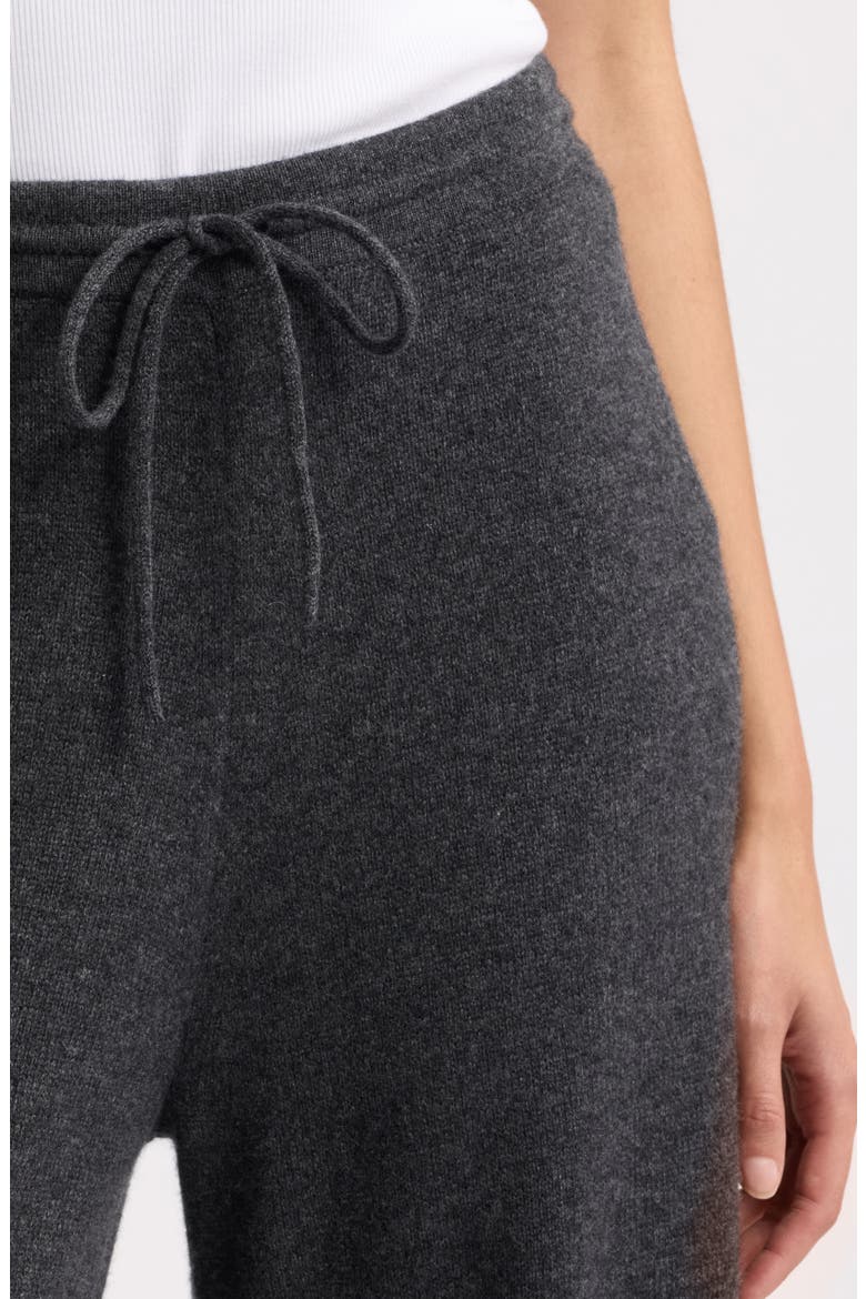 Wide Leg Cashmere Track Pants, Alternate, color, CHARCOAL - A00