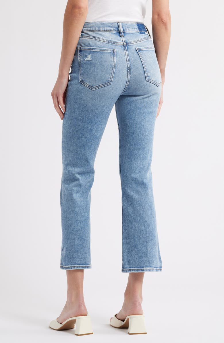 DAZE Shy Girl High Waist Crop Flare Jeans, Alternate, color, Pda