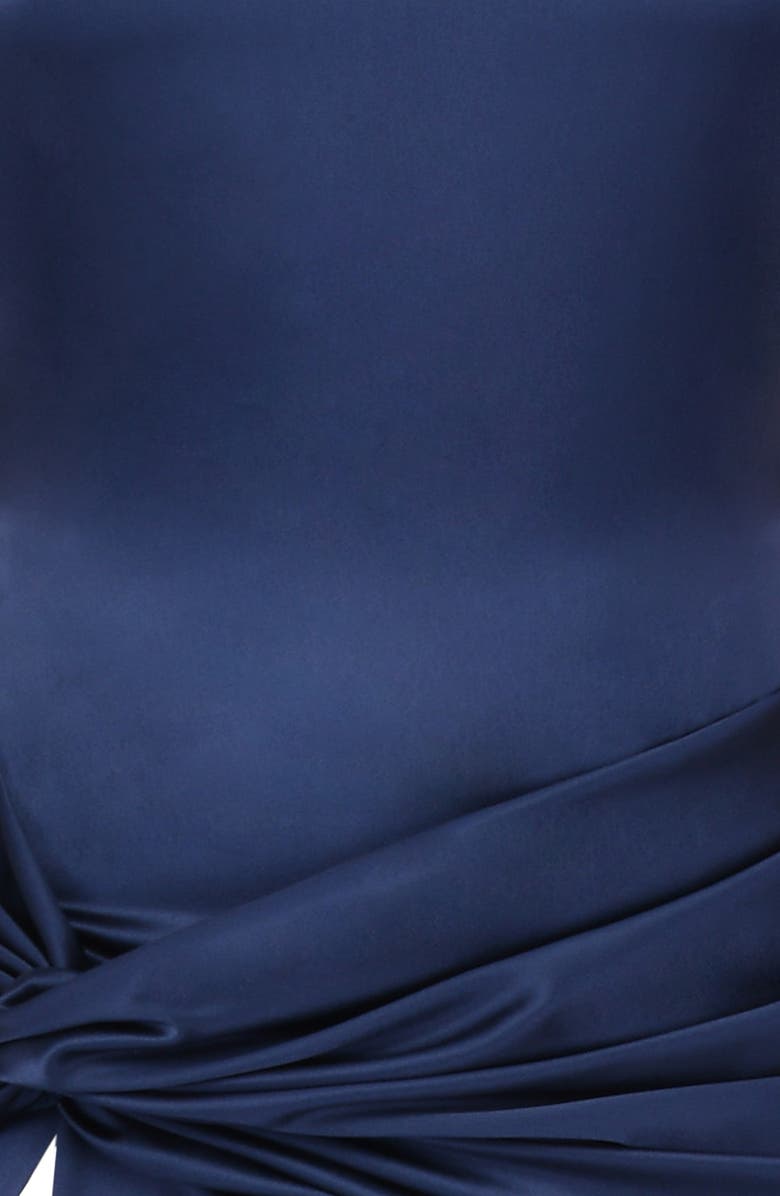 HOUSE OF CB Roxanne Slit Satin Maxi Dress, Alternate, color, Navy