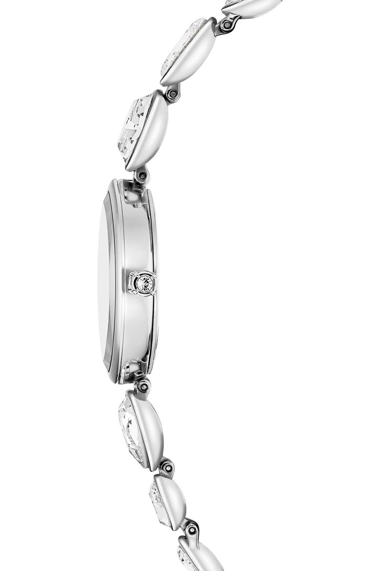 Gema Crystal Bracelet Watch, 27mm x 20mm, Alternate, color, SILVER