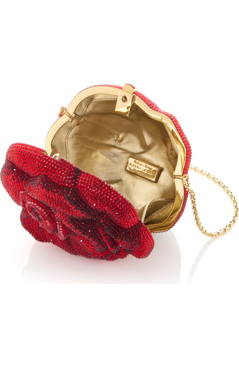 JUDITH LEIBER COUTURE Judith Leiber Rose American Beauty Crystal Clutch, Alternate, color, Red