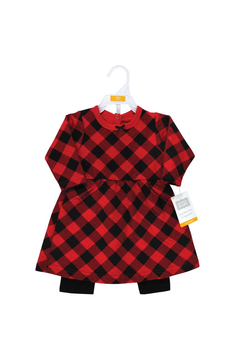 Quilted Cotton Dress and Leggings, Alternate, color, Buffalo Plaid