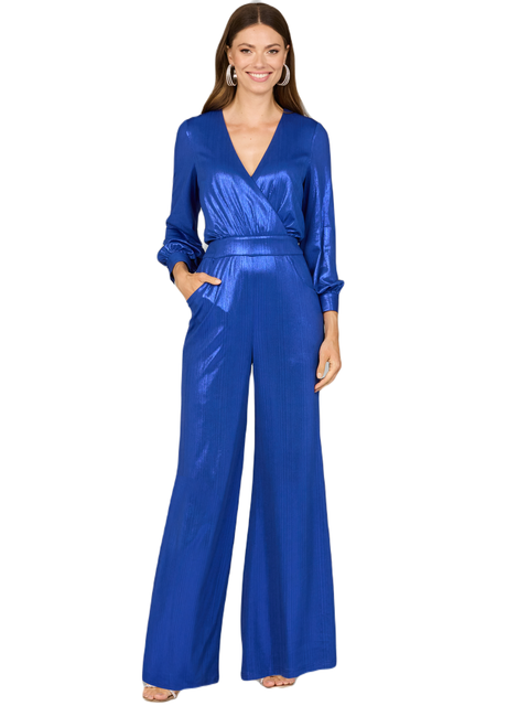Metallic Shimmer Jumpsuit with Pockets